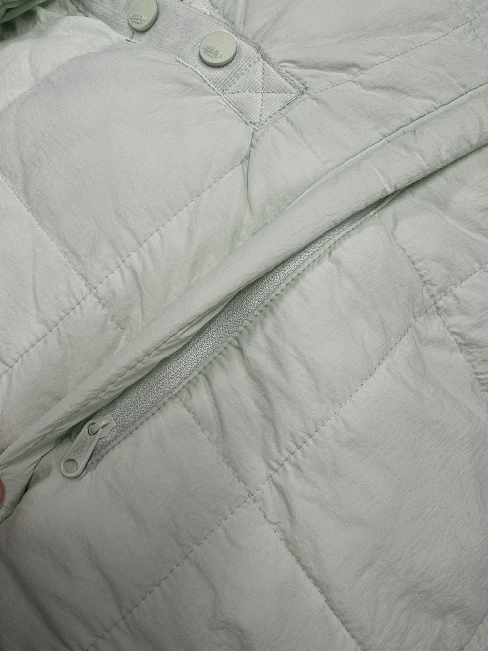 Free People Movement Light Green Quilted Hooded Pullover Jacket - Picture 4 of 6